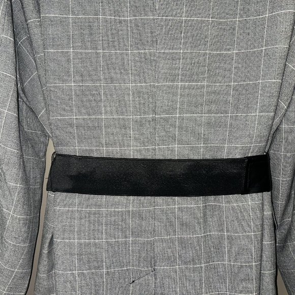 NWT - Belted Windowpane Blazer - Picture 10 of 11